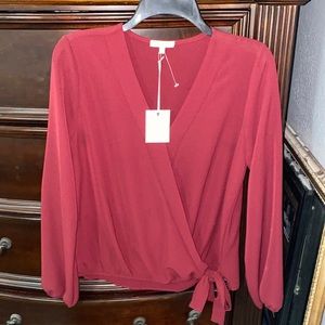 Medium burgundy blouse NWT
